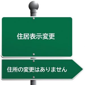 住居表示変更のお知らせ